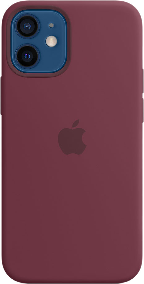 фото Чехол magsafe для iphone 12 mini, силикон, сливовый apple