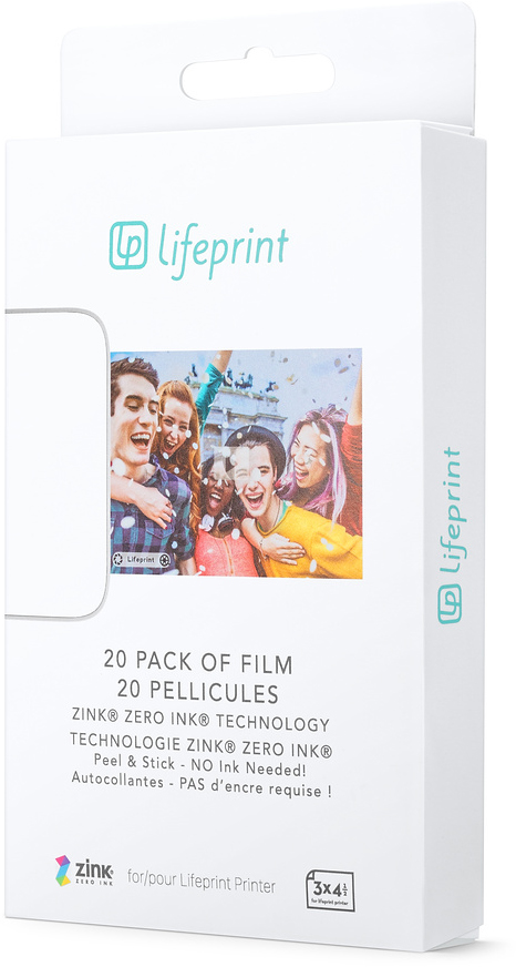 фото PH30 Фотобумага для принтера LifePrint (3х4,5), 20 штук