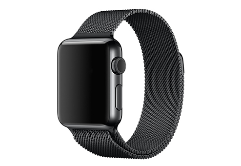 

MLJJ2ZM/A Браслет Apple Watch 38мм, миланский сетчатый «чёрный космос», Черный