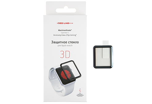 

Защитный экран Corning для Apple Watch 38 мм Full screen (3D) tempered glass