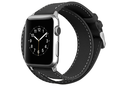 

Double tour leather для Apple Watch 42 мм, черный