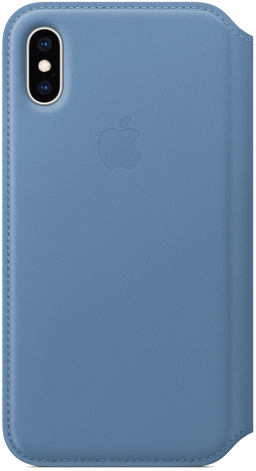 

MVFD2ZM/A Чехол Apple Folio для iPhone XS, кожа, «синие сумерки»