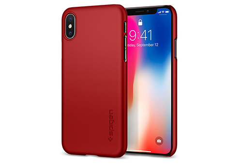 

Чехол Thin Fit для iPhone X красный