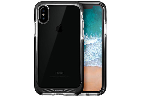 

Чехол FLURO для iPhone X, прозрачный, черный кант
