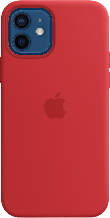 фото Чехол magsafe для iphone 12/12 pro, cиликон, красный (product)red apple