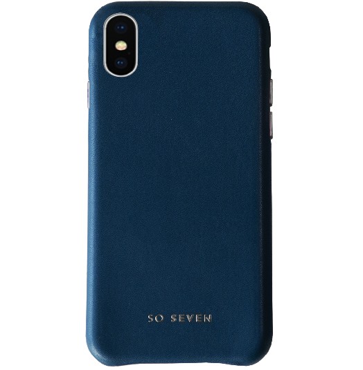 

Чехол Leather Imitation для iPhone X, темно-синий