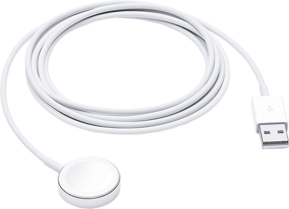 фото Кабель usb с магнитным креплением для зарядки watch, 2 м, белый apple