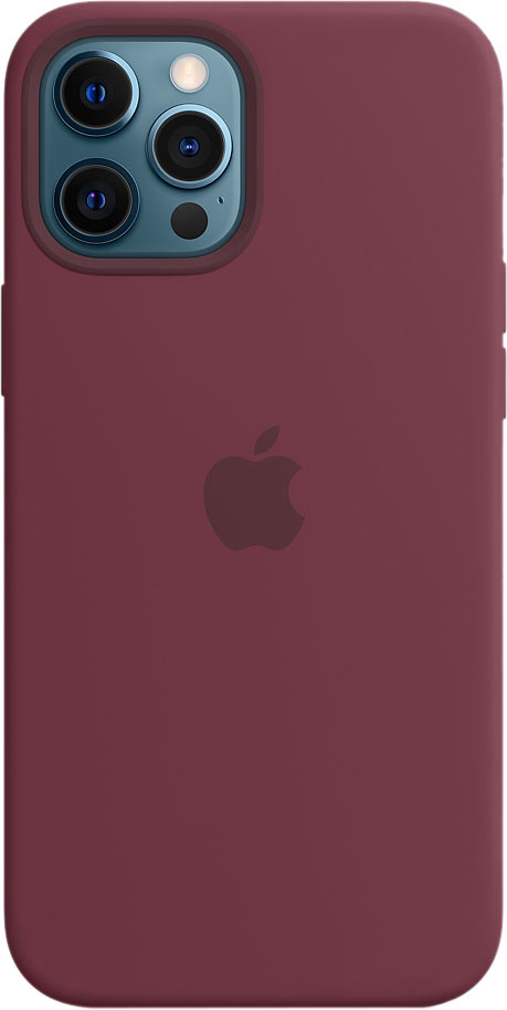 фото Чехол magsafe для iphone 12 pro max, силикон, сливовый apple