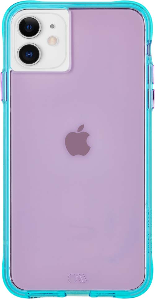 

Чехол Tough NEON для iPhone 11, фиолетовый/бирюзовый