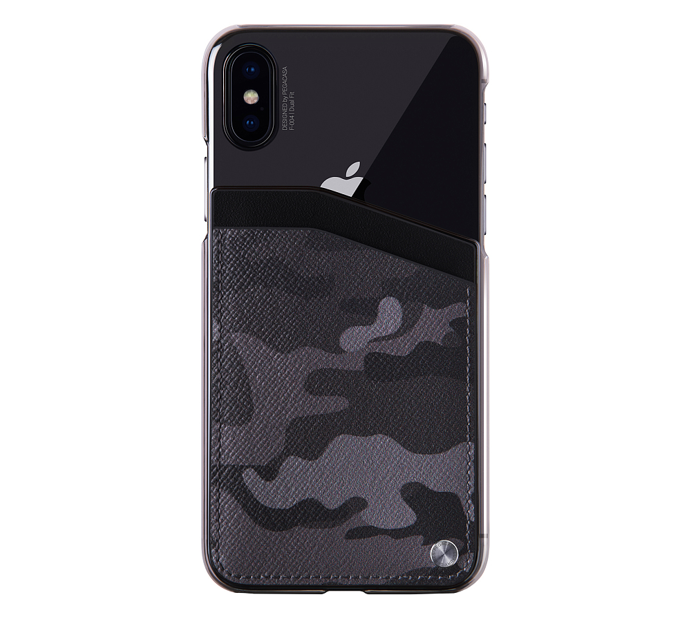 

F-004-BCA-5.8 Чехол PEGACASA F-004 Dual Fit для iPhone XS/X, кожа, камуфляж
