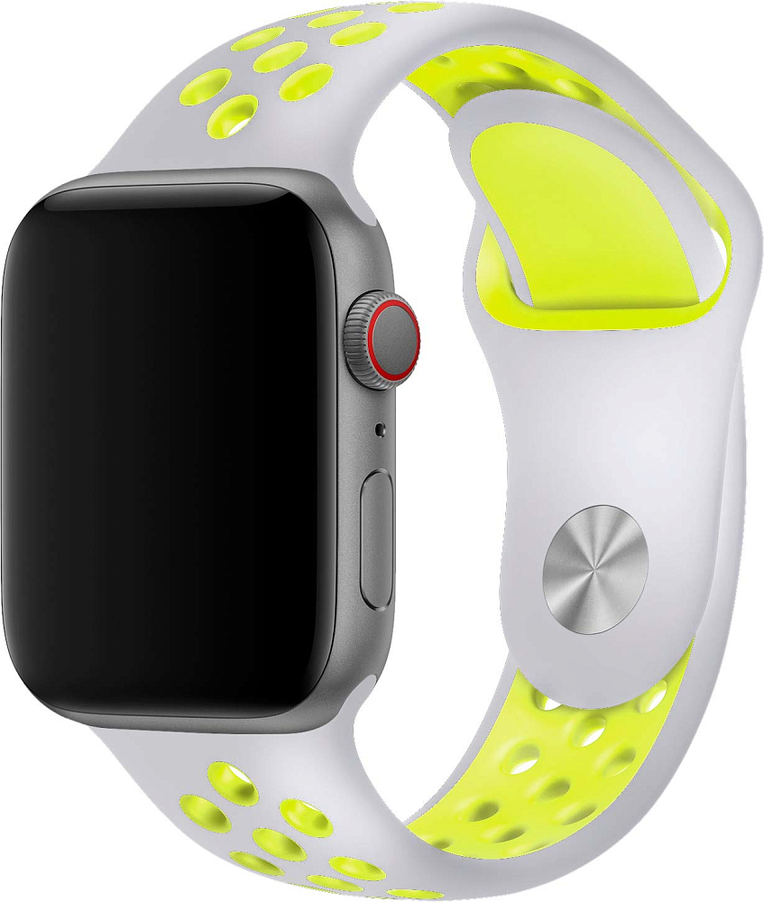 

Ремешок для Apple Watch 42/44 мм, силикон, серо-зеленый