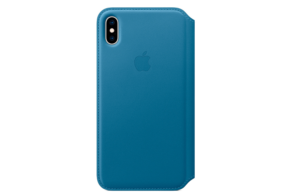 

Чехол Leather Folio для iPhone XS Max, «лазурная волна»
