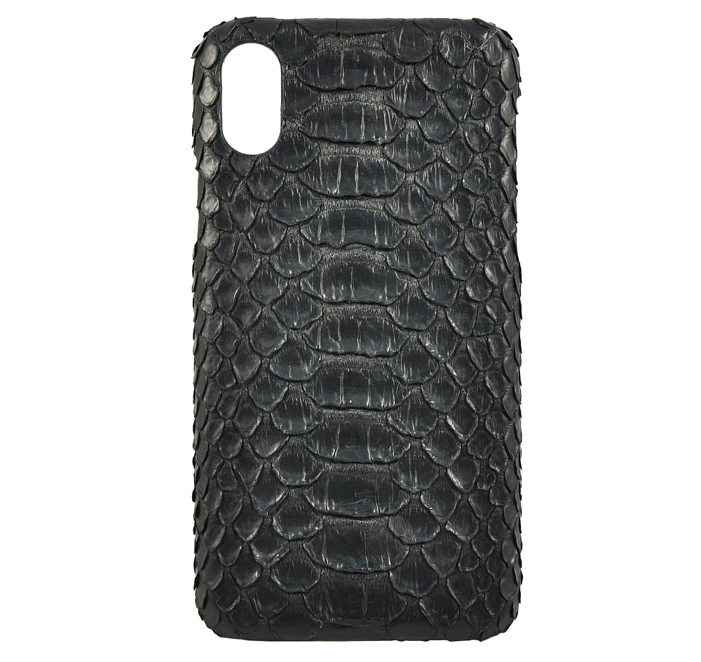 

Чехол для iPhone XR Exotic Python Hard, черный