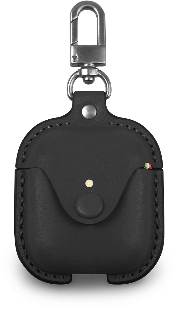

Чехол для футляра AirPods, кожа, черный