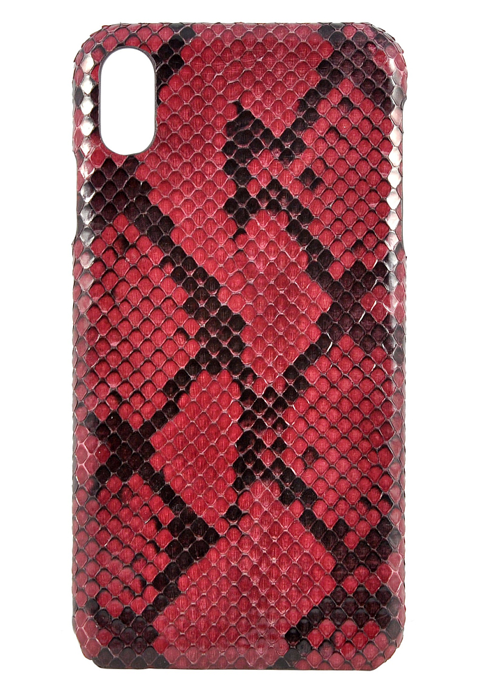 

Чехол для iPhone XS Max Exotic Limited edition Python Hard Mystery, черно-красный