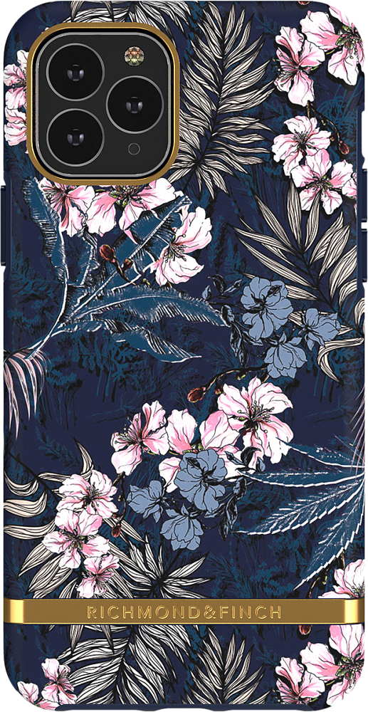 

Чехол для iPhone 11 Pro Freedom Floral Jungle/Gold, Темно-синий, Чехол для iPhone 11 Pro Freedom Floral Jungle/Gold